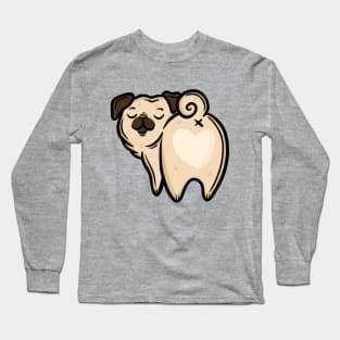 Fawn Pug Butt Long Sleeve T-Shirt